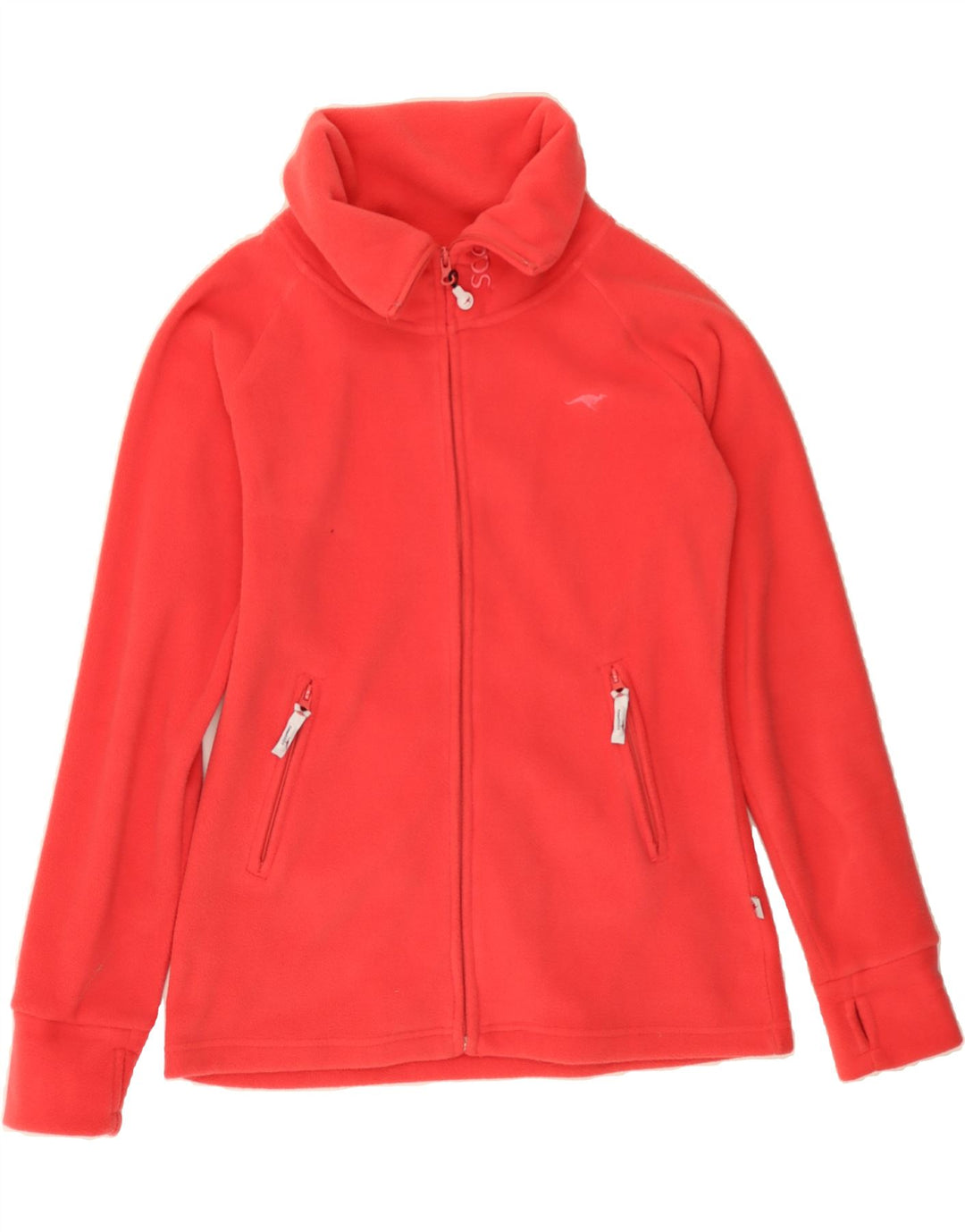 KANGAROOS Womens Fleece Jacket UK 10/12 Medium Red Polyester Vintage Kangaroos and Second-Hand Kangaroos from Messina Hembry 