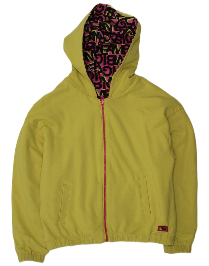 Dwustronna kurtka dziewczęca z kapturem i grafiką VINTAGE 11-12 lat, różowa, bawełniana