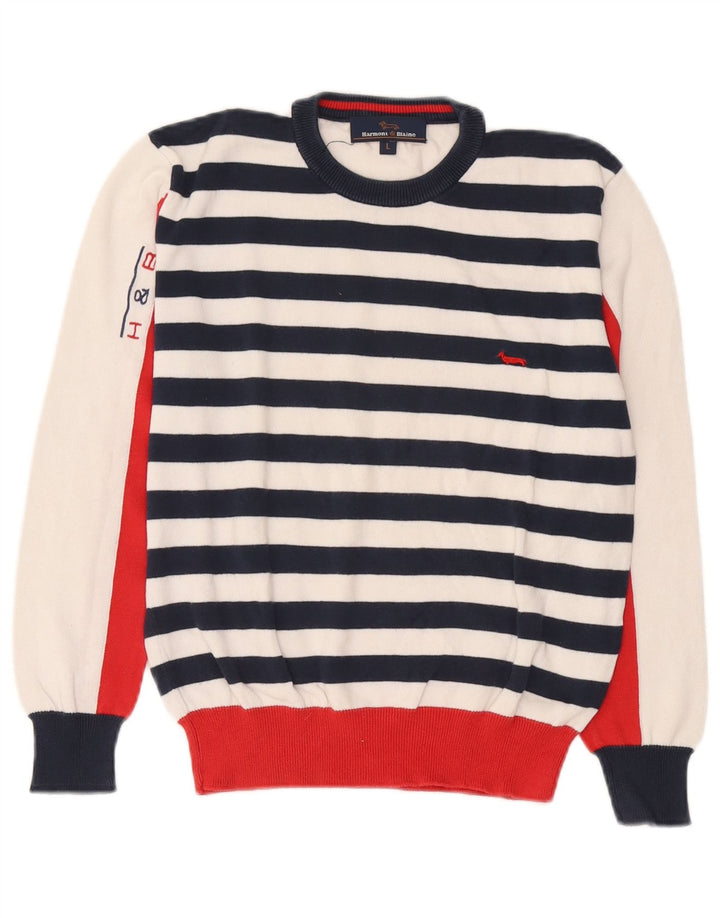 Damski sweter z okrągłym dekoltem Harmont & Blaine UK 14, duży, wielokolorowy