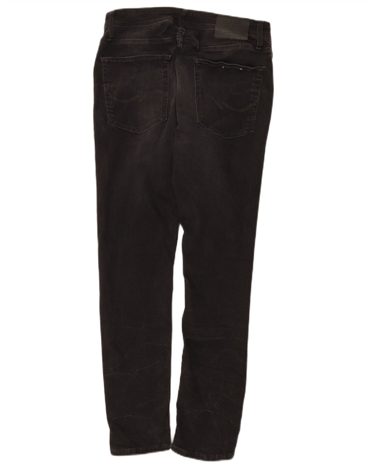 Męskie jeansy typu slim Jack & Jones W34 L30, czarne, bawełniane