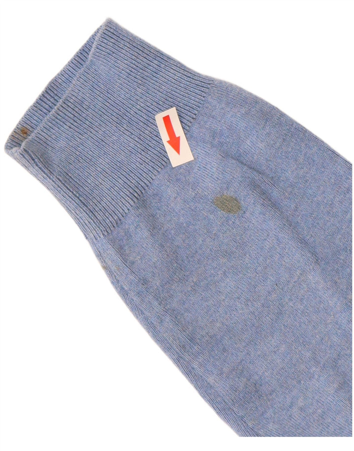 Polo Ralph Lauren Męski sweter z dekoltem w kształcie litery V, średnioniebieski, bawełniany