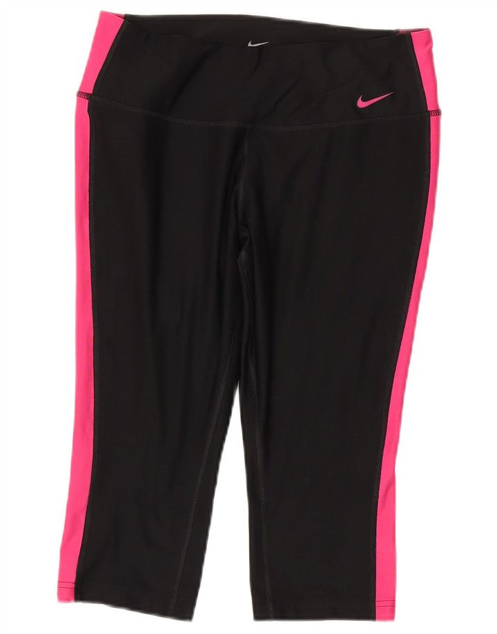 Damskie legginsy Nike Dri Fit Capri UK 12 w kolorze średniej czerni