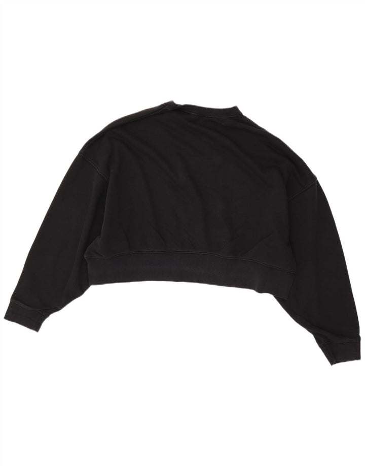 Damska bluza dresowa NIKE Crop Oversize UK 14, średnia czarna bawełna