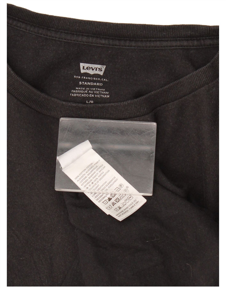 Męski standardowy T-shirt Levi's, duży, czarny, bawełniany