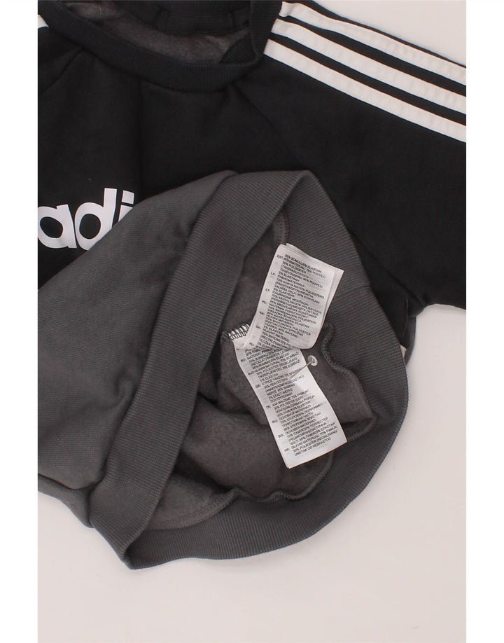 Bluza chłopięca ADIDAS z grafiką, 3-4 lata, szara, bawełniana w bloki kolorów