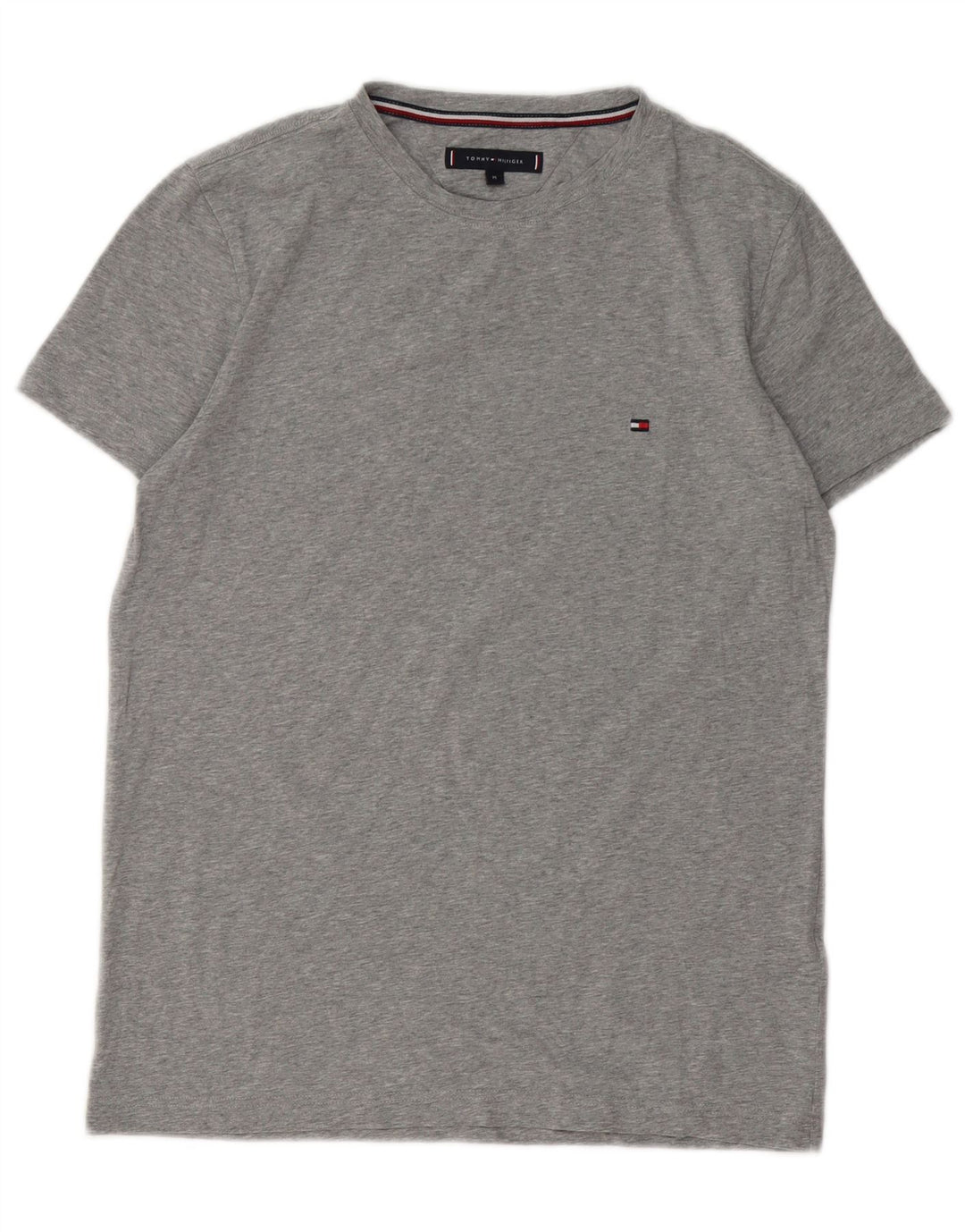 T-shirt męski Tommy Hilfiger, średnioszary, bawełniany w plamki