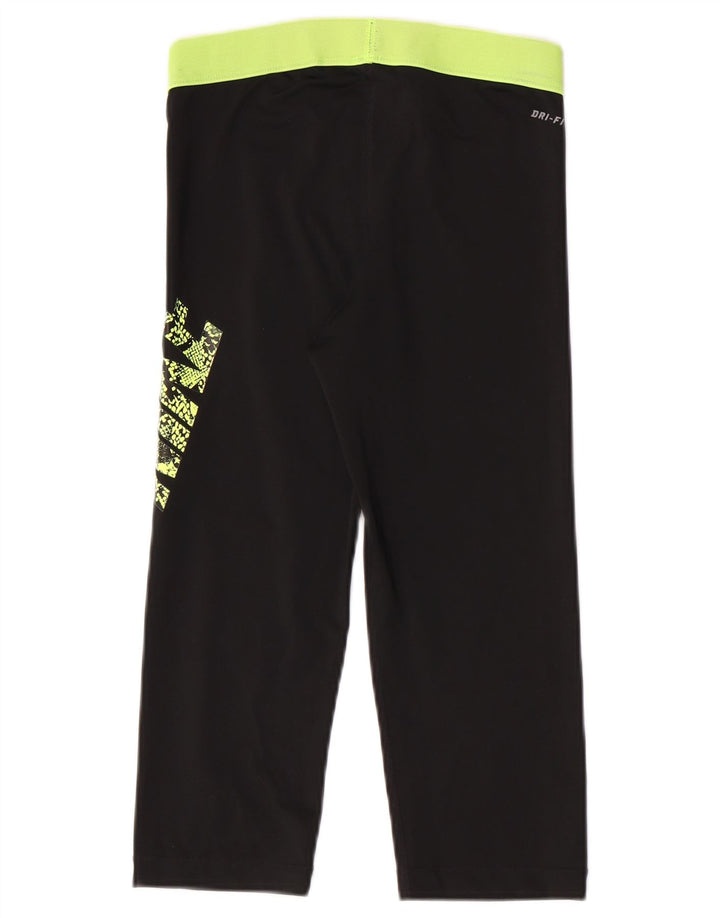 Damskie legginsy Nike Graphic Capri UK 12 w kolorze średniej czerni