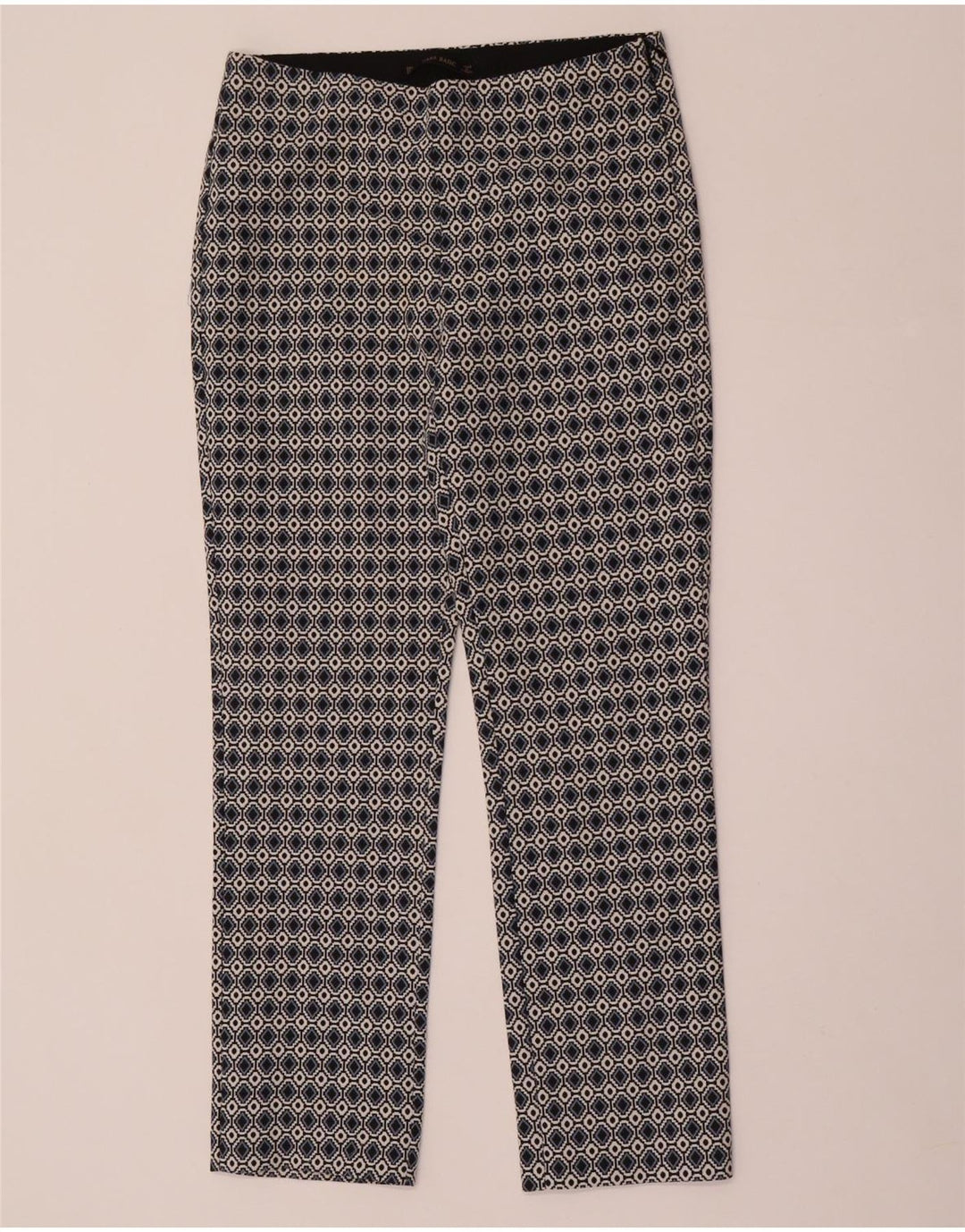 Damskie spodnie codzienne ZARA średnie W28 L28 wielokolorowe geometryczne