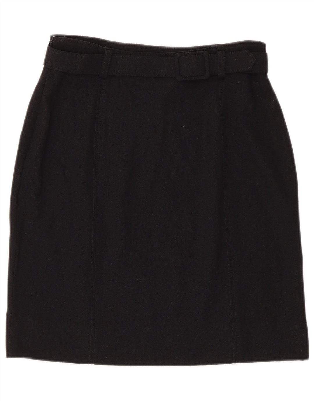 Prosta spódnica damska w stylu vintage IT 42 Medium W26 Czarna wełna