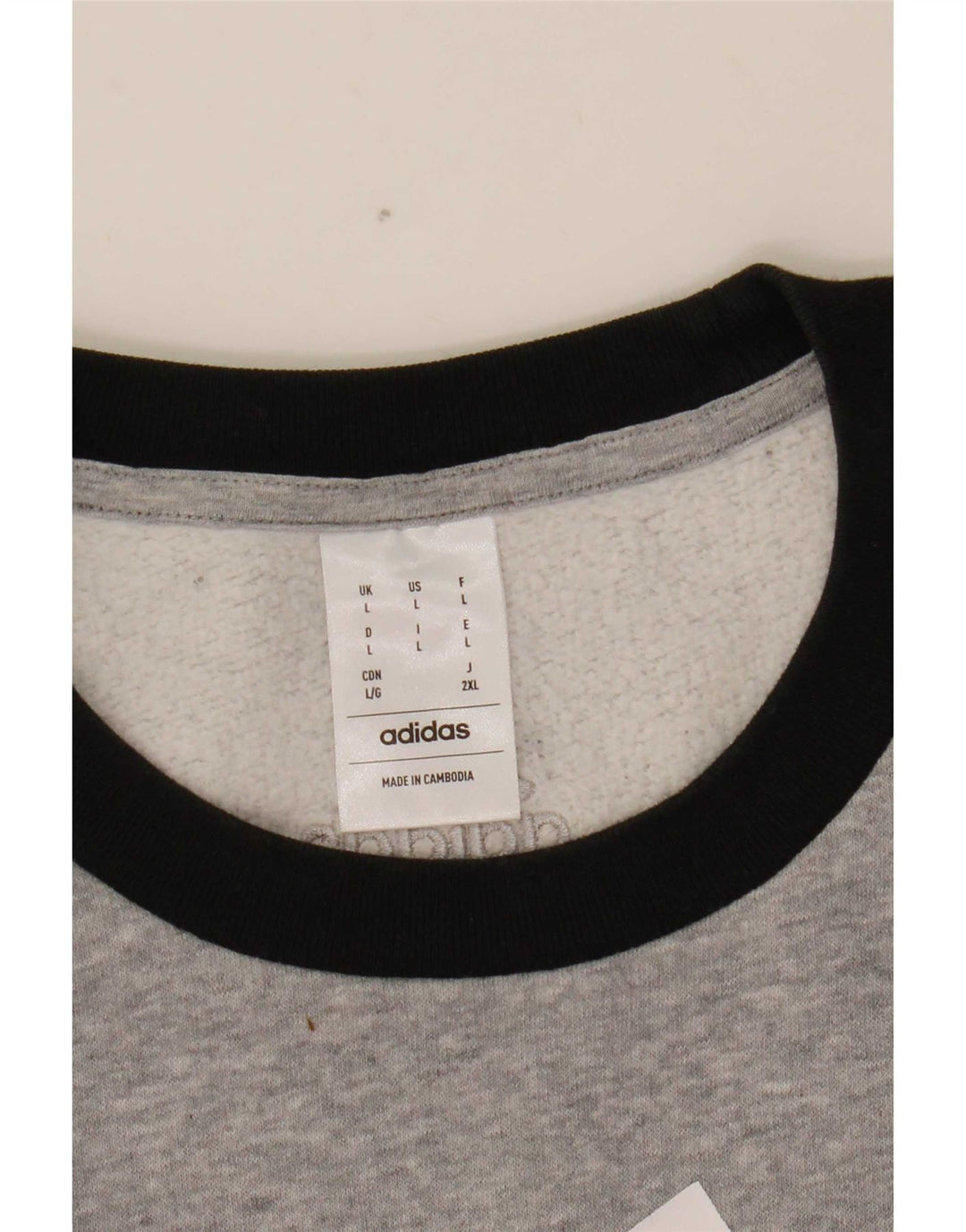 Męska bluza Adidas z grafiką, duża, szara, z blokami kolorów