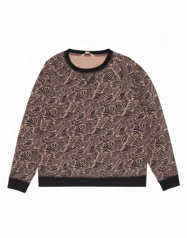 Bluza damska Boden Sweter UK 14 Średni różowy, bawełniany nadruk zwierzęcy