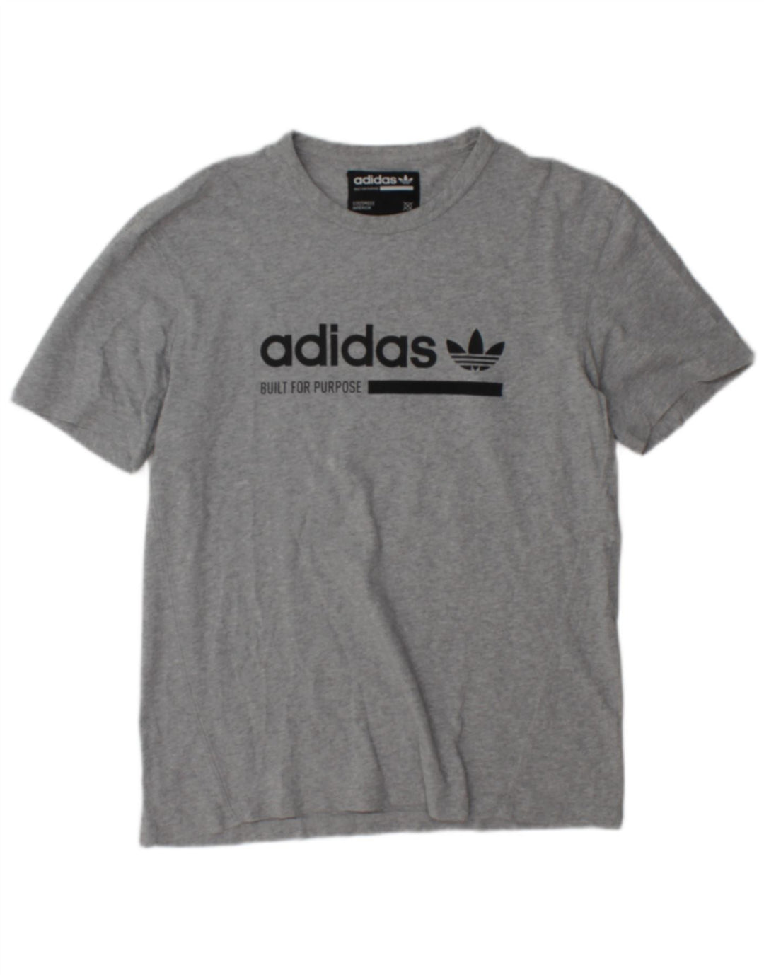 Męska koszulka z grafiką Adidas, mała, szara