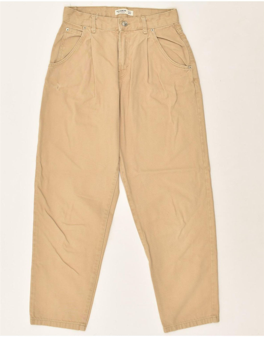 PULL & BEAR Womens Pegged Tapered Jeans US 2 XS W24 L27 Brown Cotton | Vintage Pull & Bear | Thrift | Second-Hand Pull & Bear | Used Clothing | Messina Hembry 