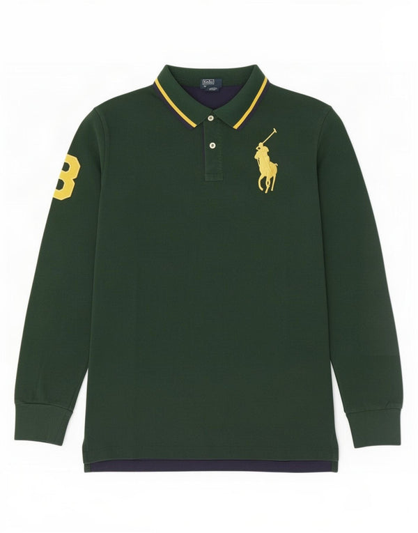 Polo Ralph Lauren Chłopięca koszulka polo z grafiką, 15-16 lat, XL, zielona, z blokami kolorów