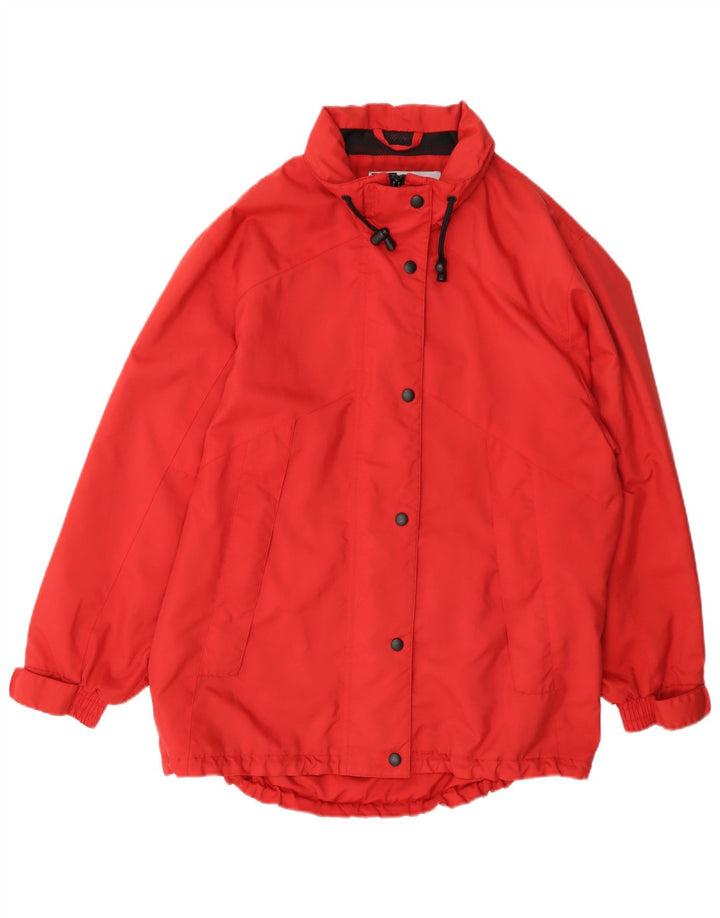 Marks & Spencer Damski płaszcz przeciwdeszczowy oversize UK 12/14, średni czerwony poliester