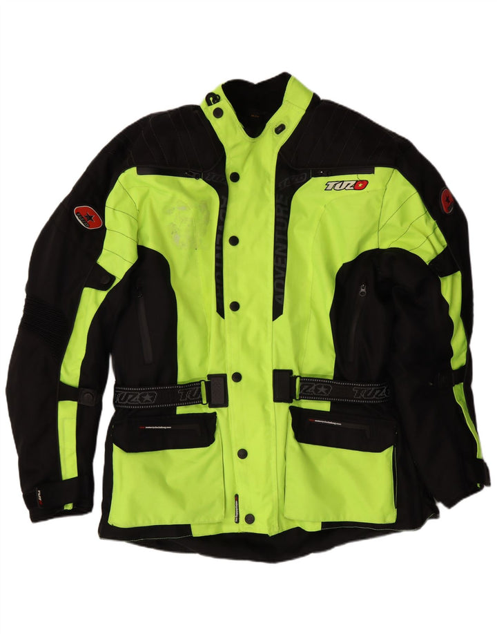 Męska kurtka bomberka VINTAGE Graphic Moto Racer UK 44 2XL w kolorze zielonym