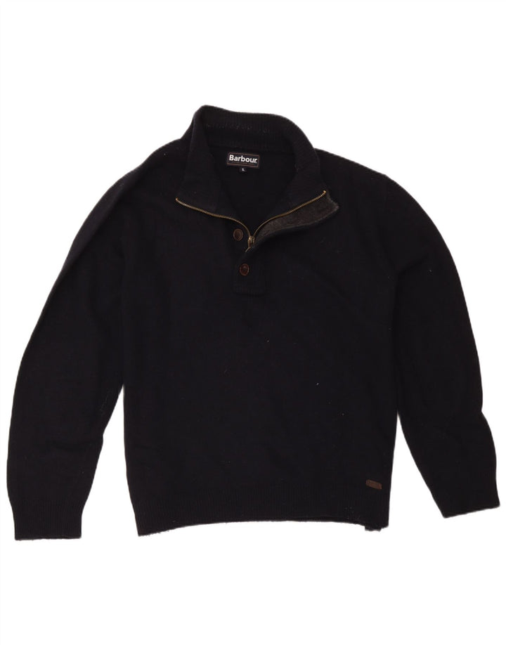 Męski sweter z zamkiem błyskawicznym Barbour XL w kolorze granatowym