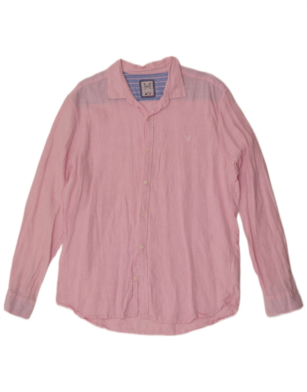 Crew Clothing Koszula męska XL, różowa, lniana