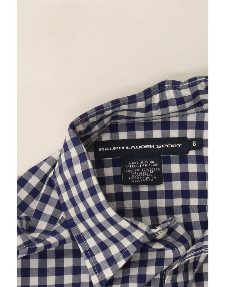 Koszula damska Ralph Lauren US 6, średnia niebieska bawełna w kratkę