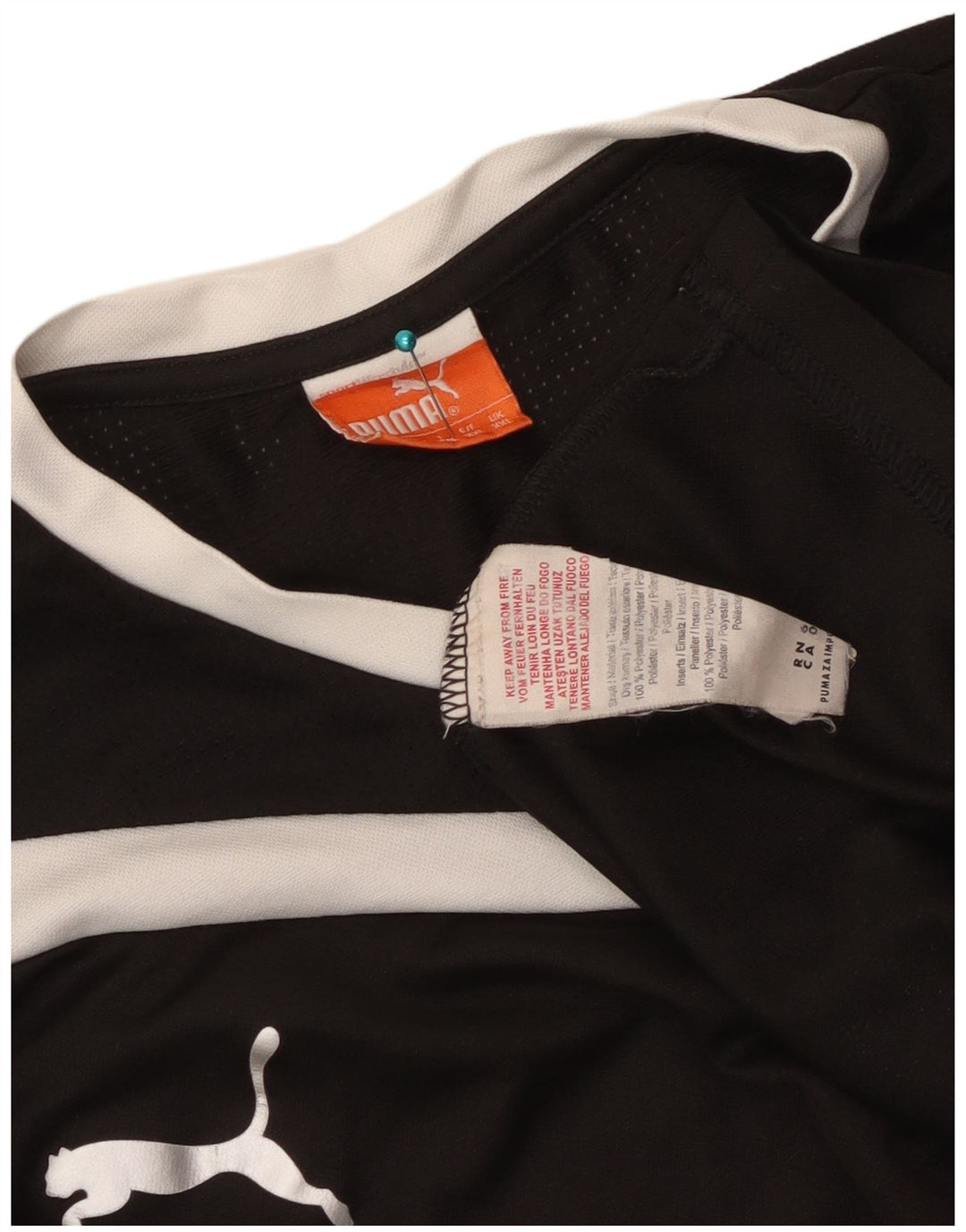 T-shirt męski Puma Top 2XL Czarny poliester z blokami kolorów