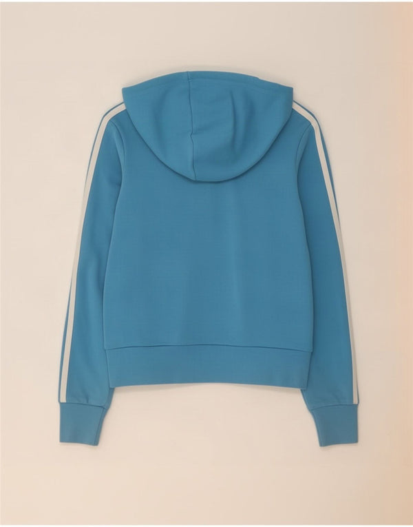 Damski sweter z kapturem i zamkiem Adidas UK 12 Medium Blue Cotton