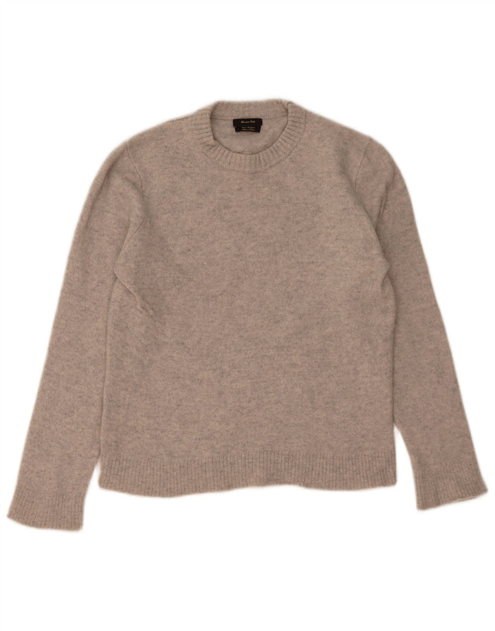 Sweter damski Massimo Dutti z okrągłym dekoltem UK 14, średni szary nakrapiany