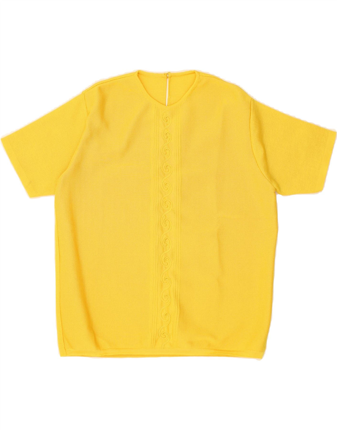 TREVIRA Womens Blouse Top IT 46 Large Yellow Vintage Trevira and Second-Hand Trevira from Messina Hembry 