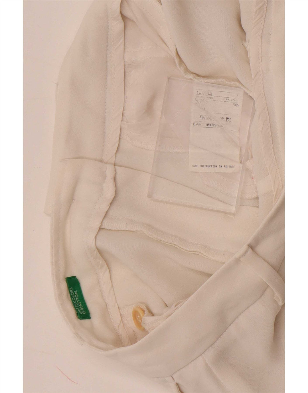 Damskie spodnie Chino Bootcut Benetton W28 L30 Białe