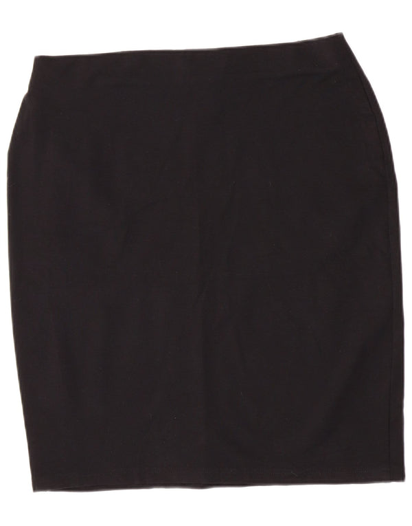 Marks & Spencer Womens Pencil Skirt UK 14 Large W32 Black Viscose