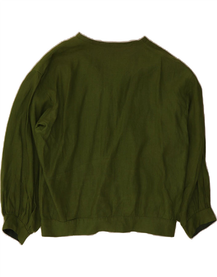 VINTAGE Womens Bomber Jacket UK 14 Large Green Vintage Vintage and Second-Hand Vintage from Messina Hembry 