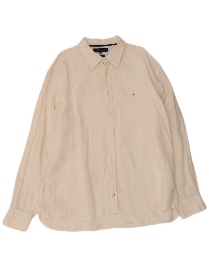 Koszula męska Tommy Hilfiger 2XL Biała lniana