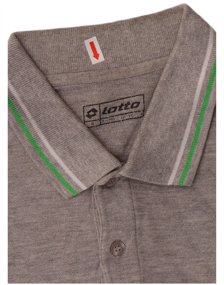LOTTO Mens Polo Shirt Small Grey Flecked