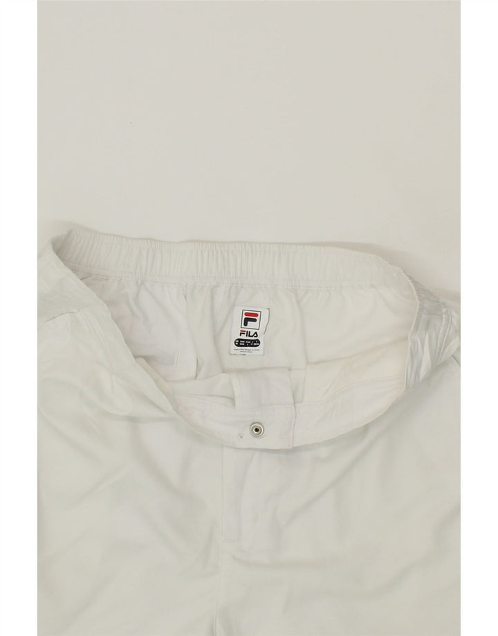 FILA Womens Chino Shorts Large W32  White Polyester Vintage Fila and Second-Hand Fila from Messina Hembry 