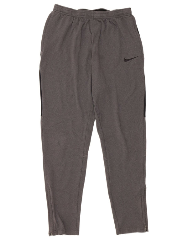 Nike Boys Dri Fit Tracksuit Trousers 13-14 Years XL Grey Colourblock