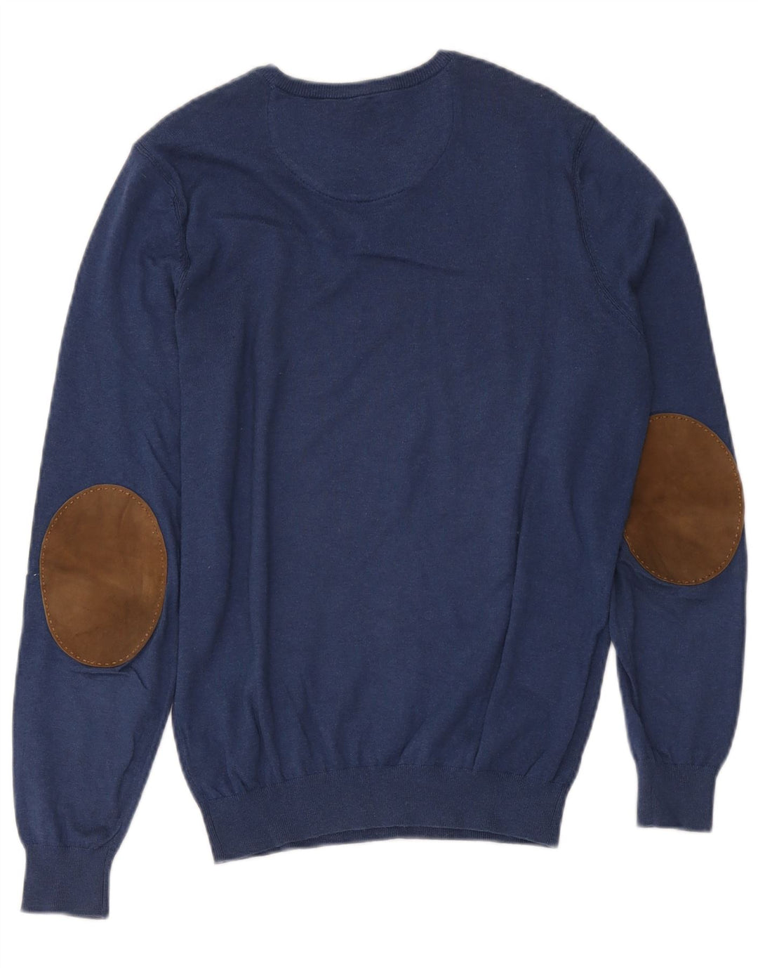 Męski sweter Massimo Dutti z dekoltem w kształcie litery V, średni granatowy, bawełniany