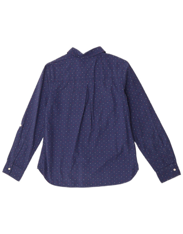 Damska koszula pulowerowa Tommy Hilfiger UK 14, średnia, granatowa, bawełniana w cętki