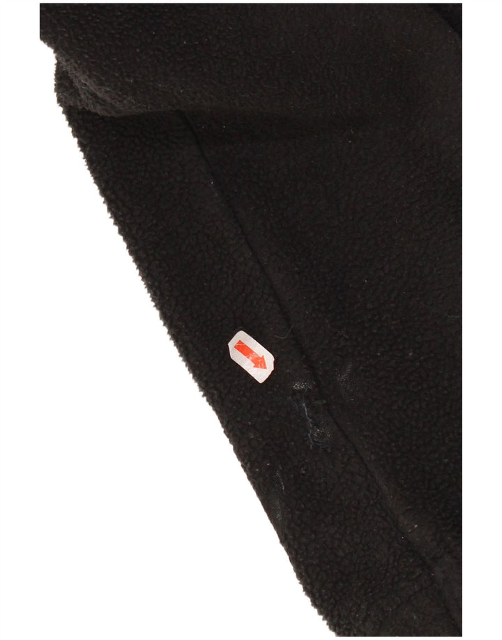 Damska bluza polarowa Adidas z zamkiem błyskawicznym, oversize UK 12, średni czarny poliester