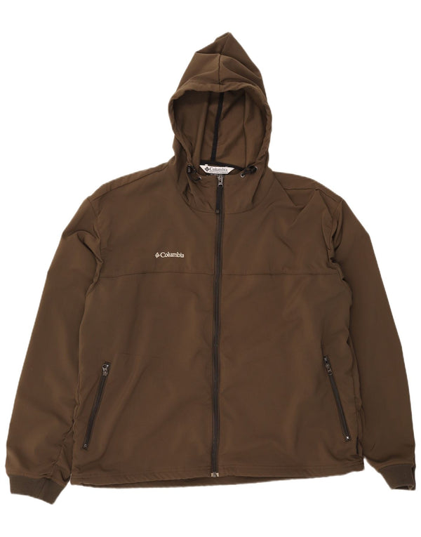 Męska kurtka wiatrówka z kapturem Columbia UK 42 XL Khaki, poliester