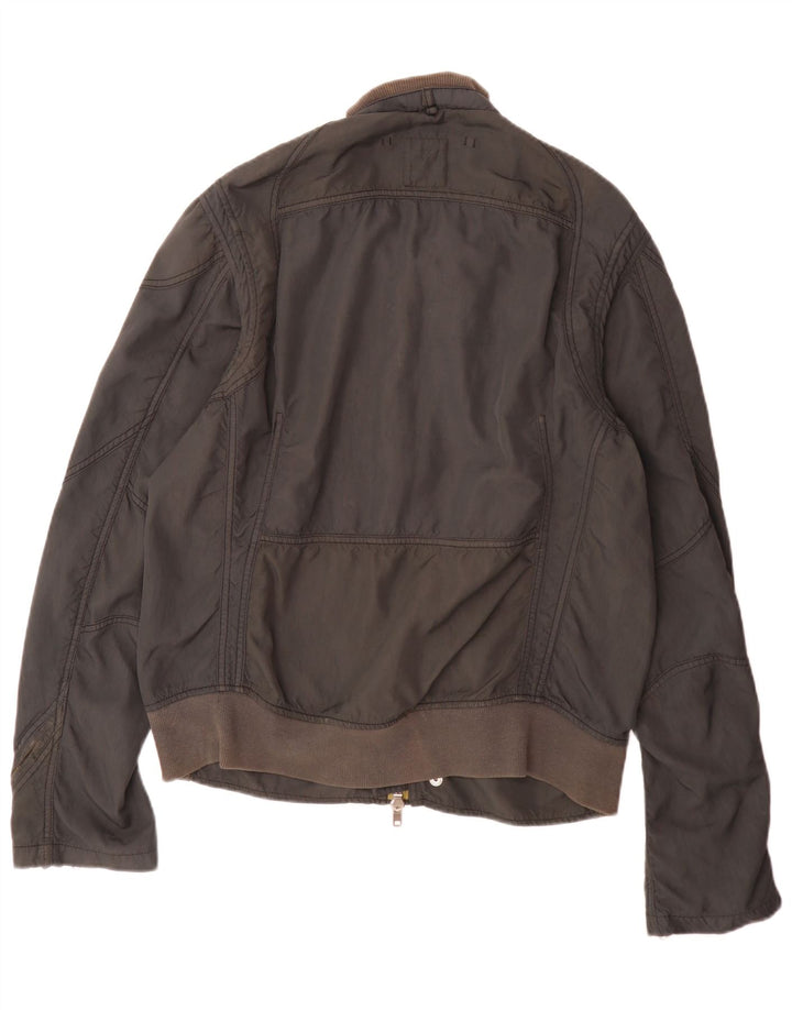 Diesel Męska wojskowa kurtka bomber UK 44 2XL Czarny nylon