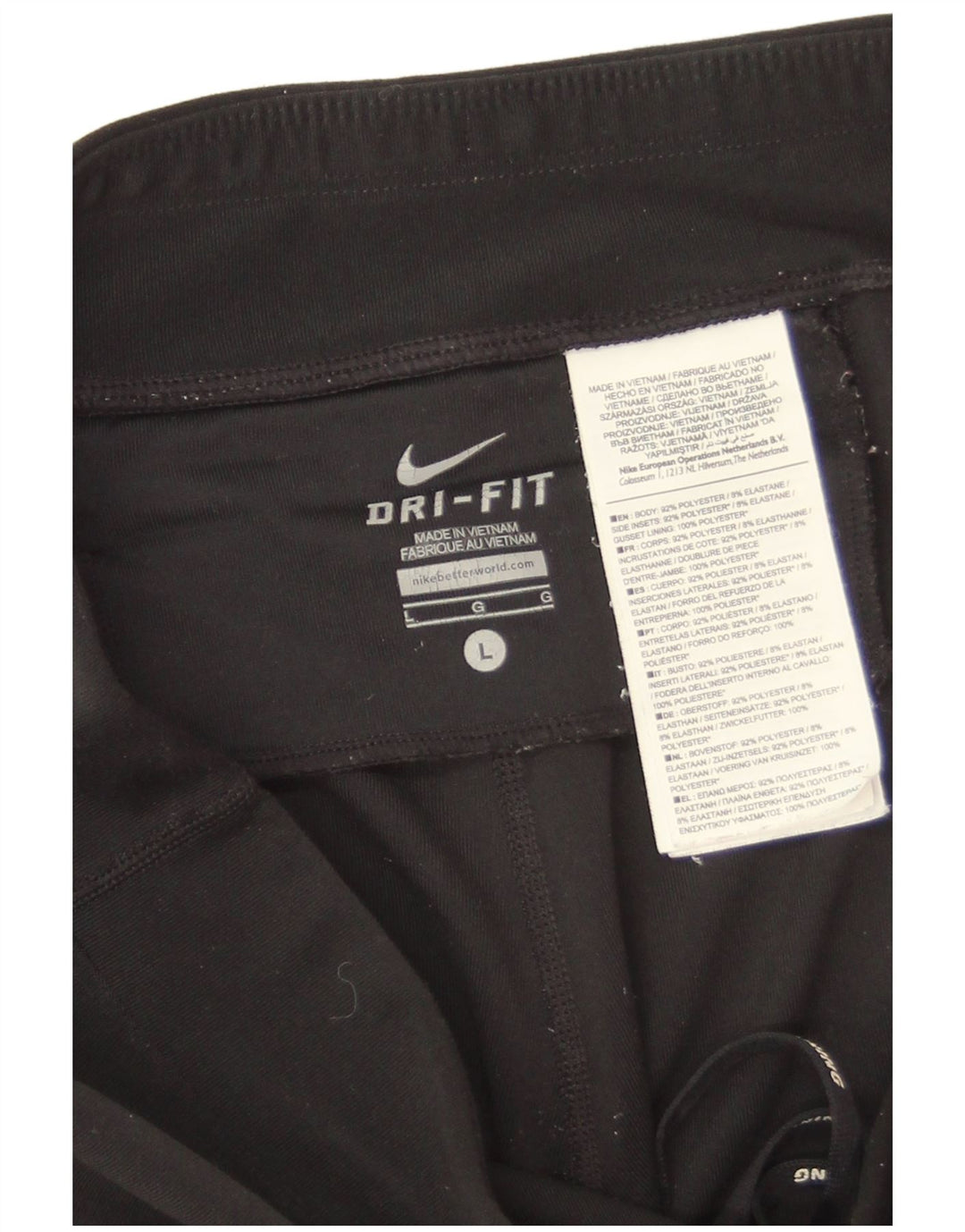 Damskie legginsy Nike Dri Fit UK 16, duże, czarne, poliestrowe
