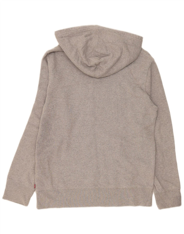 Męski sweter z kapturem i grafiką Levi's, średnioszary, bawełniany w cętki