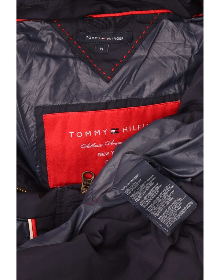 Damska ocieplana kurtka z kapturem Tommy Hilfiger UK 12, średni granatowy poliester