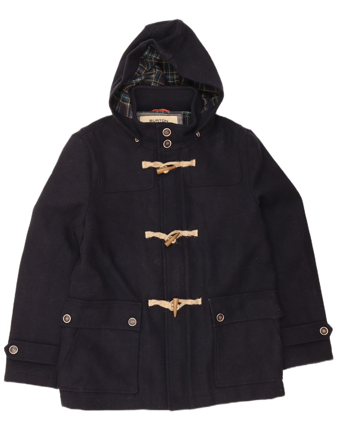 Męska kurtka BURTON z kapturem UK 40, duża, granatowa, wełniana