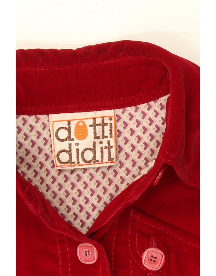 Aksamitna koszula damska Dotti Didit UK 8 Small Red