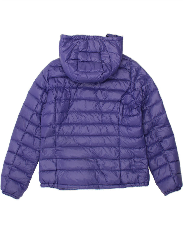 BENETTON Womens Hooded Padded Jacket UK 14 Large Blue Vintage Benetton and Second-Hand Benetton from Messina Hembry 