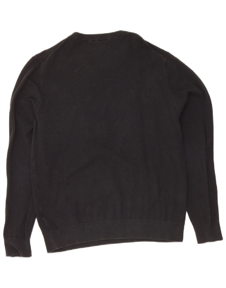 Męski sweter z wycięciem pod szyją Zara, średni granatowy