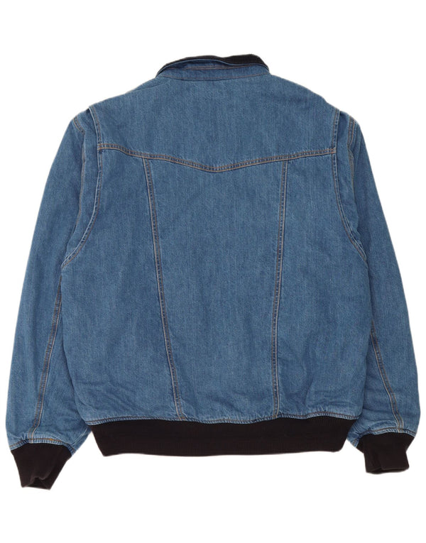 Męska jeansowa kurtka bomber Superdry UK 44 2XL Niebieska, bawełniana