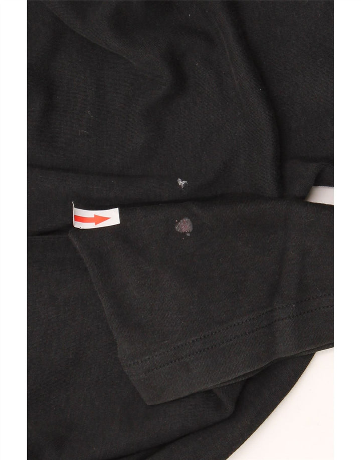 HUGO BOSS Męski top z długim rękawem XL, czarny, bawełniany