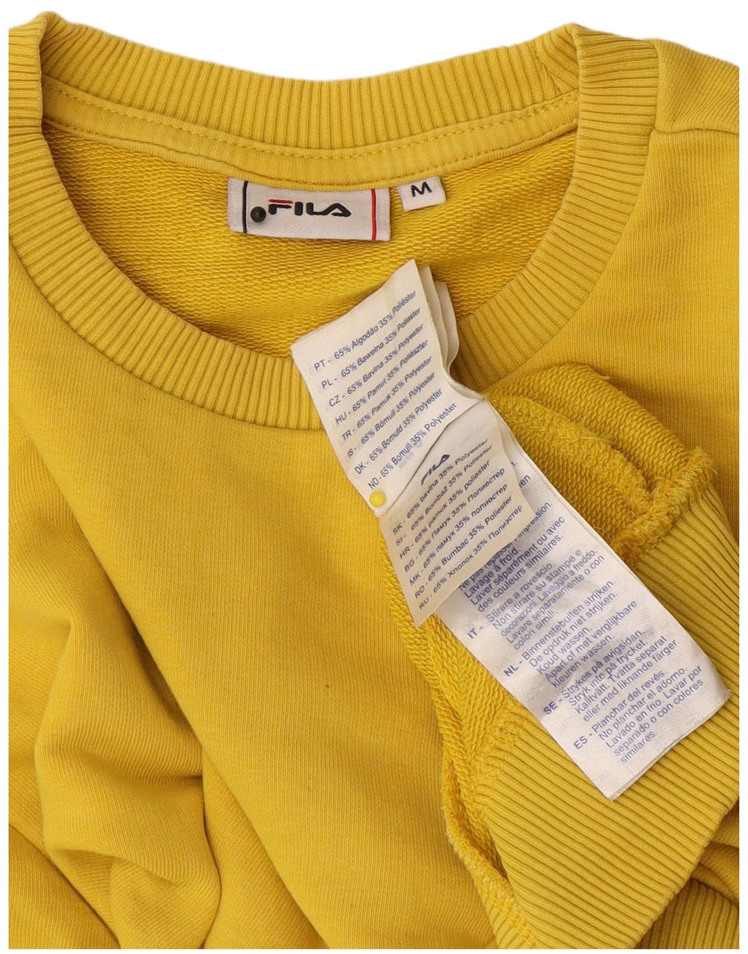 Bluza męska Fila Sweter, średnia żółta bawełna