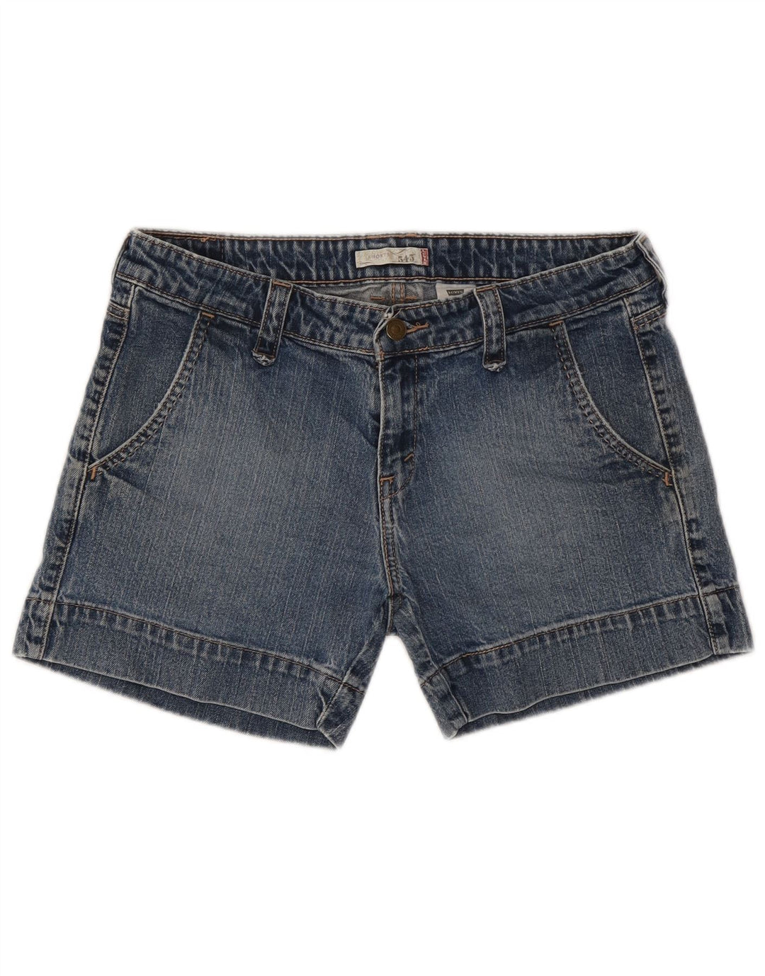 Damskie spodenki jeansowe LEVI'S 545 US 10, duże, W32, niebieska bawełna
